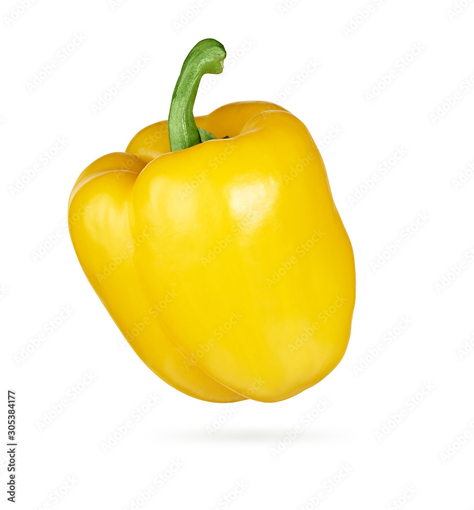 Yellow bell pepper isolated on white background Yellow bell pepper isolated on white background
