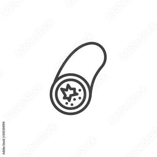 Vein thrombosis line icon. linear style sign for mobile concept and web design. Blood Clots outline vector icon. Symbol, logo illustration. Vector graphics