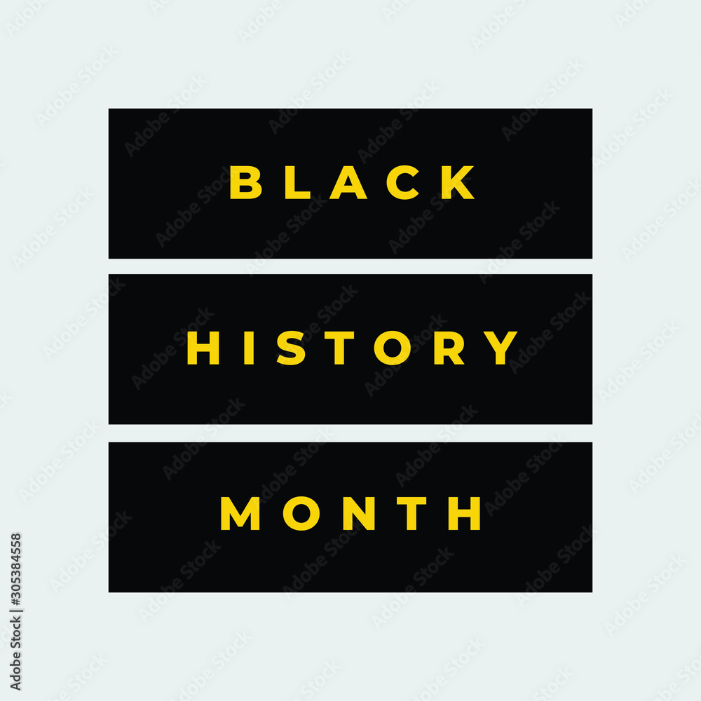 Fototapeta premium Black history month banner simple vector