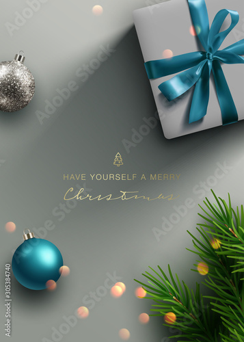 Holiday Greeting Card. Vector Illustration.