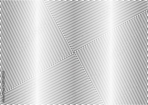 Abstract halftone line background. Monochrome pattern with varying line thickness square. Vector modern pop art texture for poster, sites, business cards, cover, postcard, design, labels, stickers.