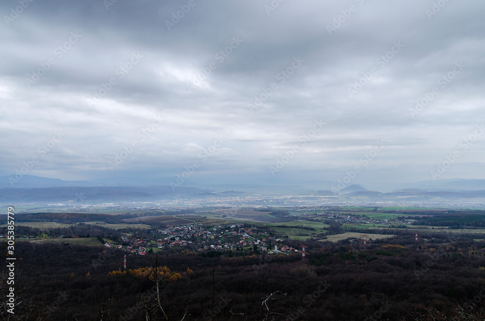 Słowacja panorama na dolinę Preszowa