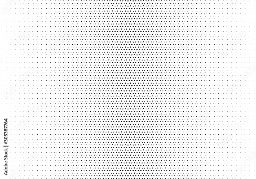 Abstract halftone dotted background. Monochrome futuristic grunge pattern, stars. Vector modern optical pop art texture for posters, site, postcard, cover, labels, vintage sticker, mock-up layout. Abstract halftone dotted background. Monochrome futuristic grunge pattern, stars. Vector modern optical pop art texture for posters, site, postcard, cover, labels, vintage sticker, mock-up layout.