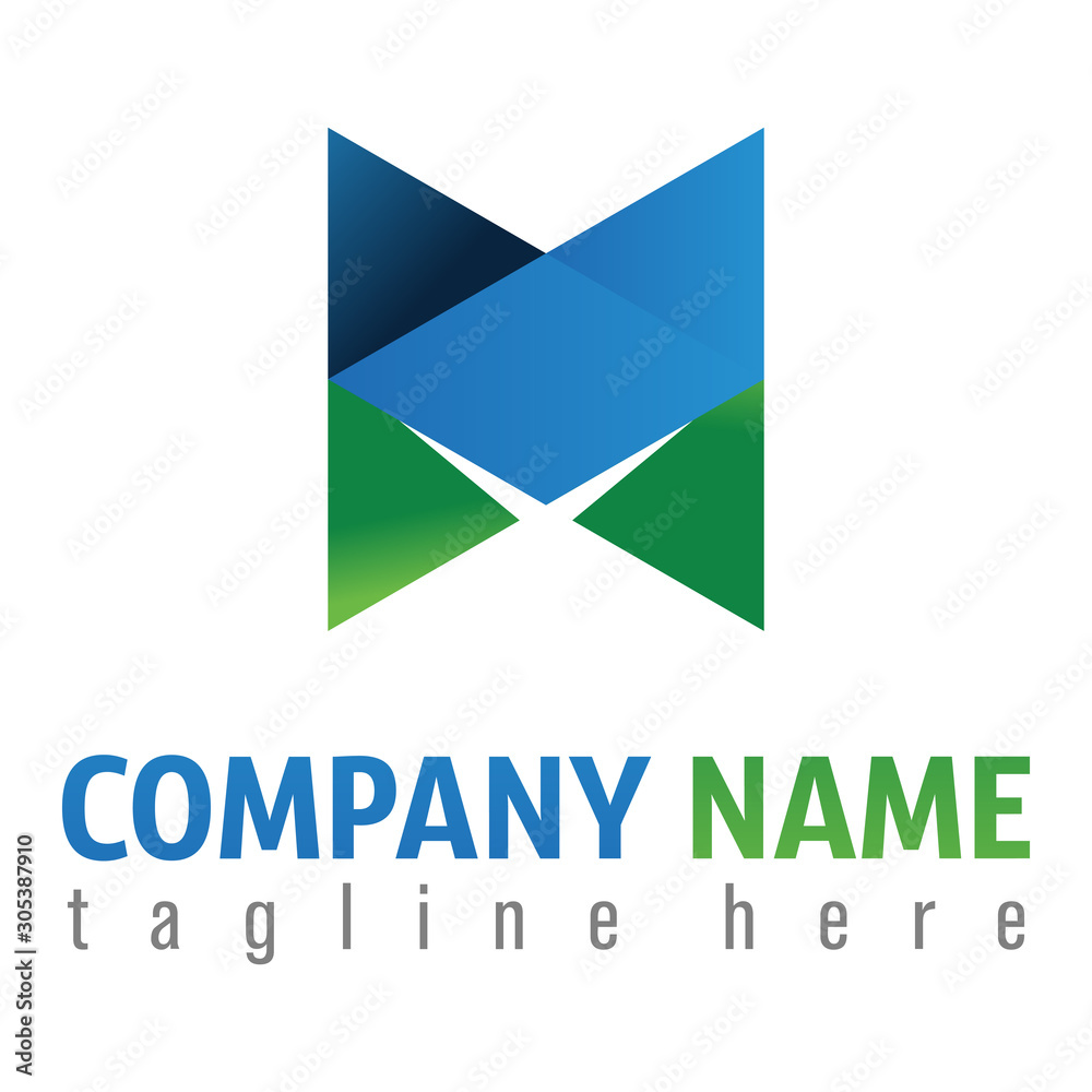 Abstract Initial Letter M Logo