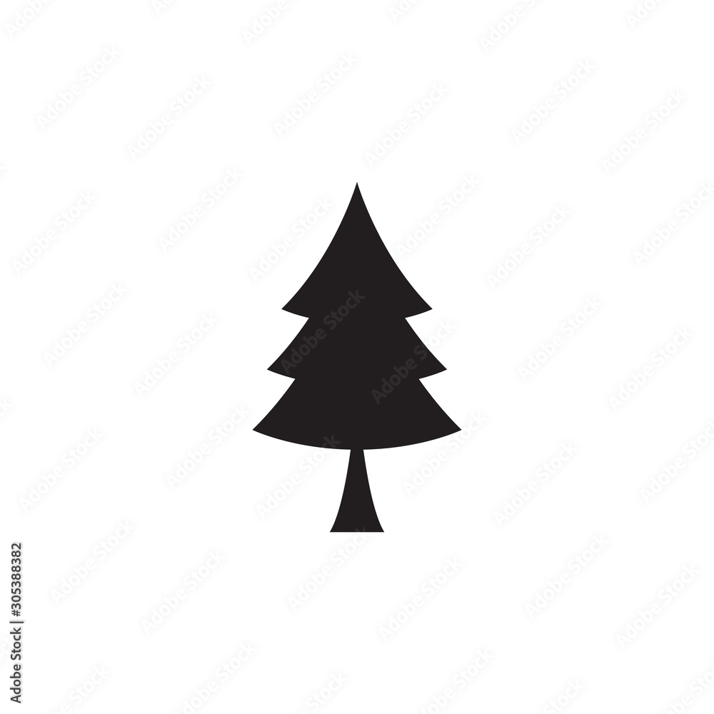 Vector black christmas tree Vector black christmas tree