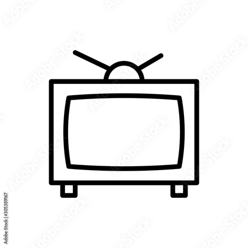 Simple TV line icon.