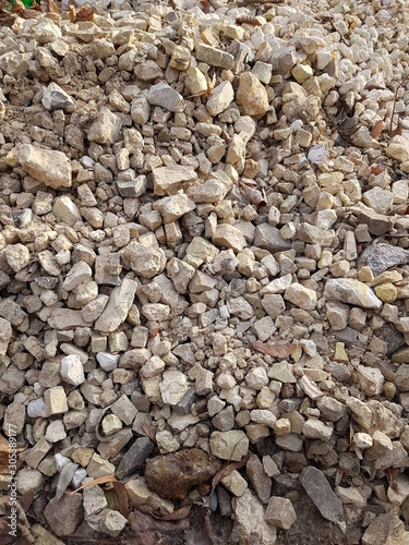 Background of stones on the ground.