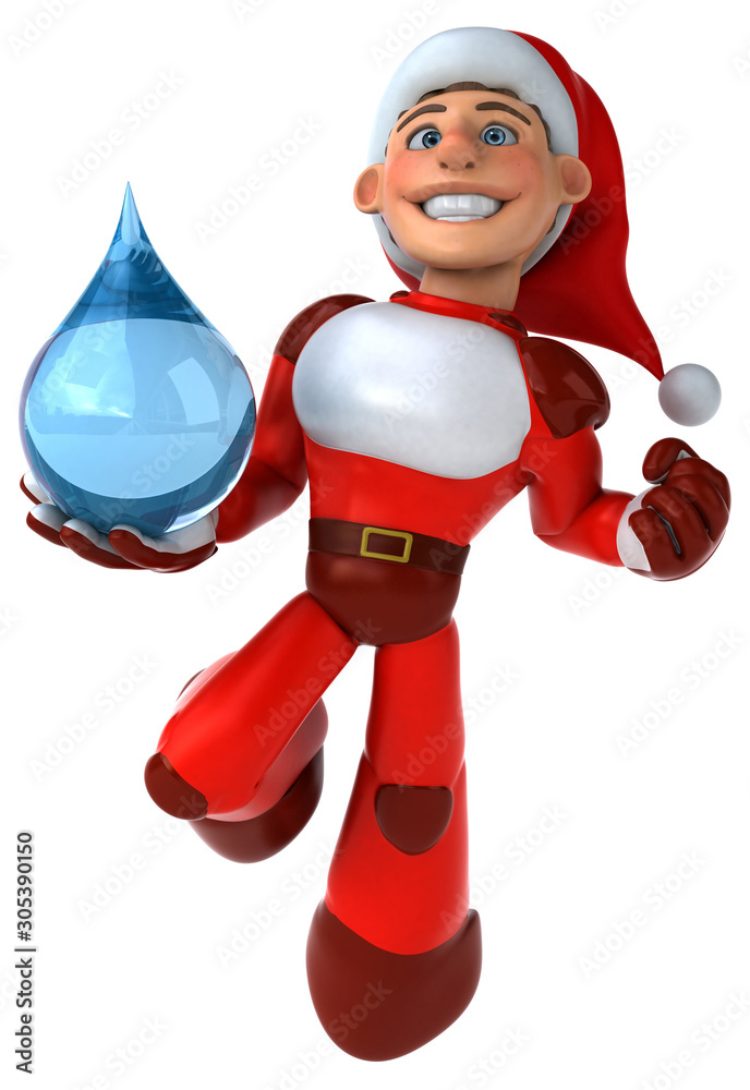 Fun Super Santa Claus - 3D Illustration Fun Super Santa Claus - 3D Illustration