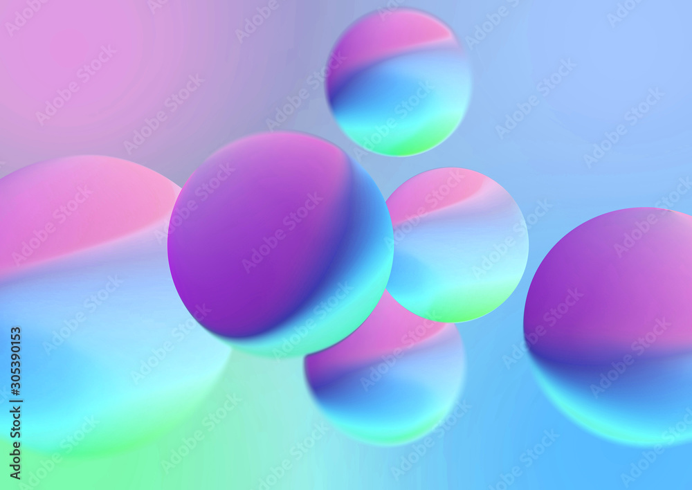 Minimalism background 3d illustration bubble Minimalism background 3d illustration bubble