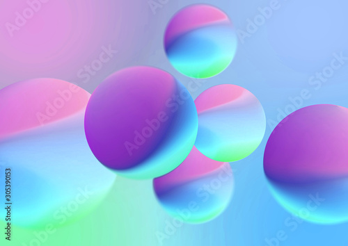 Minimalism background 3d illustration bubble