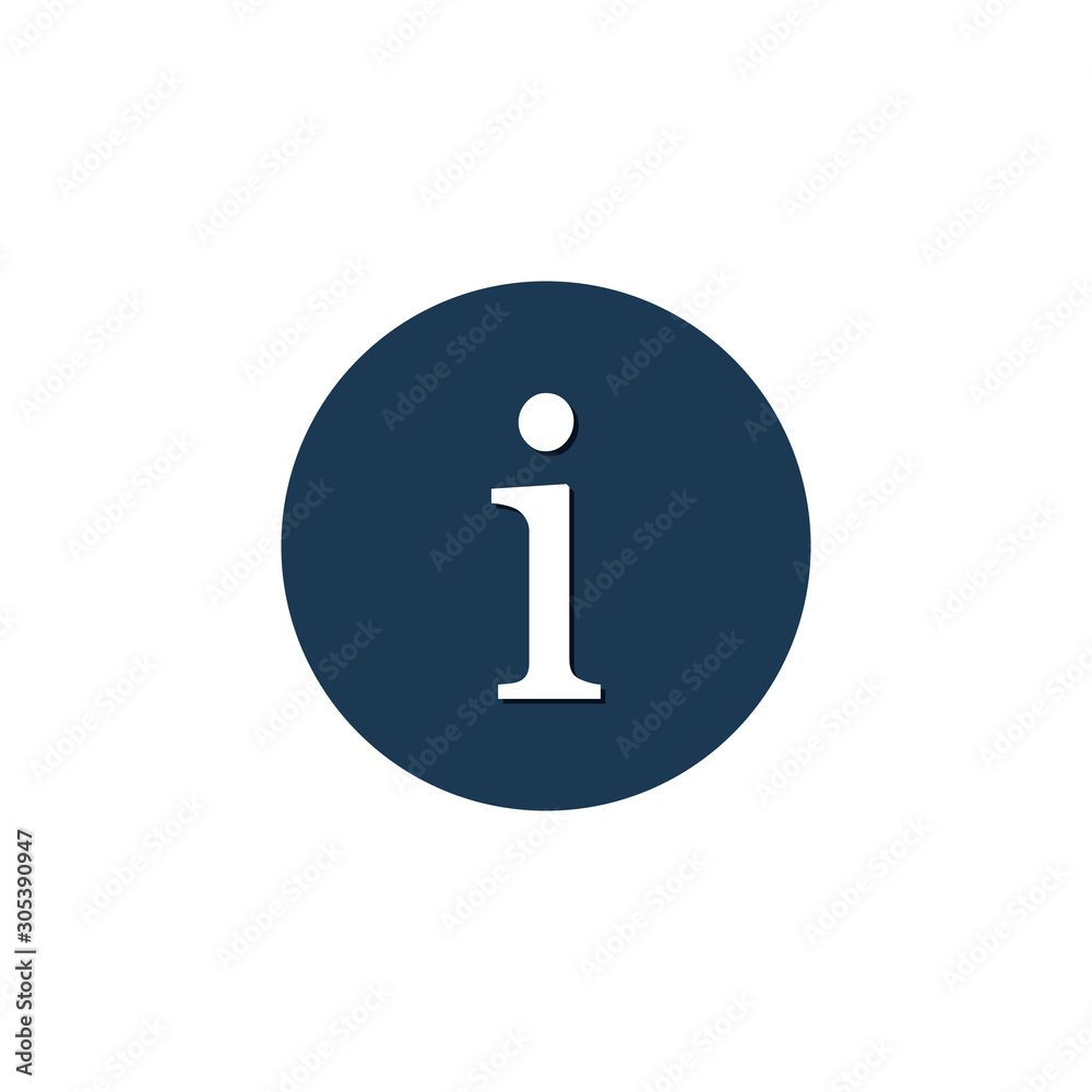 Information sign - Vector icon isolated on circle Information sign - Vector icon isolated on circle
