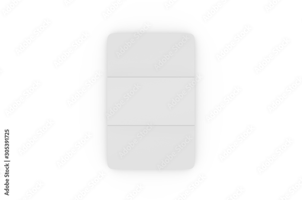 Memo Card mock up template on isolated white background, 3d illustration Memo Card mock up template on isolated white background, 3d illustration