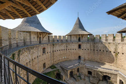 Inner space of medieval fortress in Soroca, Republic of Moldova photo