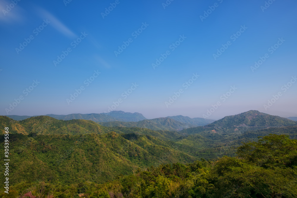 Daytime Mountain Nation in Thailand Landscape