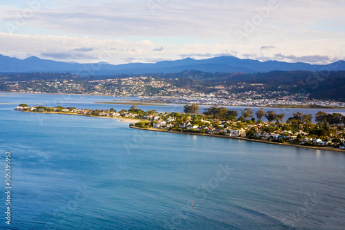 Aerial view of Leisure Isle and Thesen Island, Knysna photo