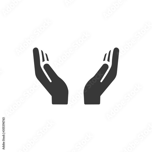 protect Hands icon vector. Flat design style. Stock Vector illustration isolated on white background.
