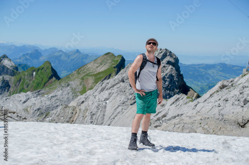 Bergsteiger am Säntis photo