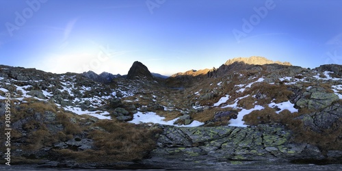 Svišťová valley in Tatra Mountains - 360 Panorama
