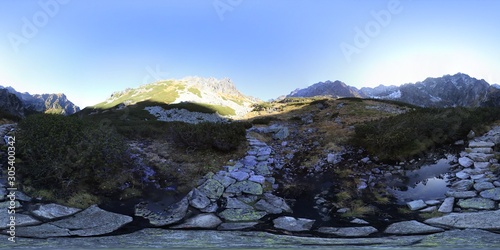 Fototapeta Naklejka Na Ścianę i Meble -  Morning in Tatra Mountains HDRI Panorama