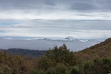 view of the top of the snowy mountain curavacas