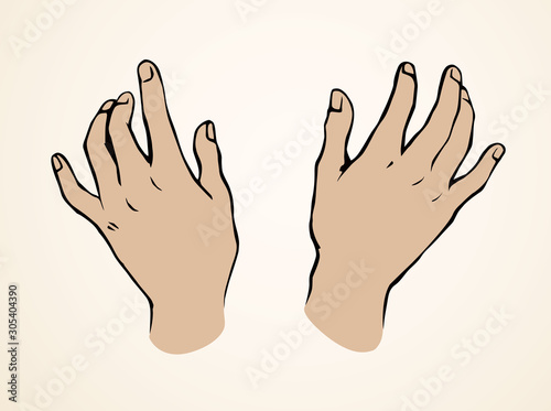 Hand massage. Vector drawing