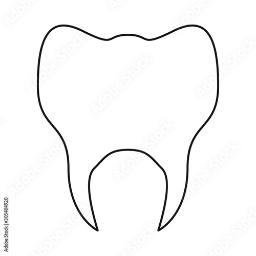 Vector illustration of tooth and healthy sign. Web element of tooth and enamel stock vector illustration.