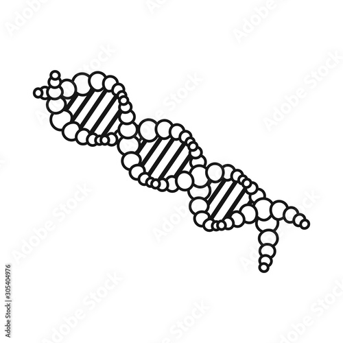 Isolated object of dna and molecule logo. Web element of dna and genetic vector icon for stock.