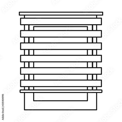Isolated object of jalousie and roll logo. Graphic of jalousie and wooden stock vector illustration.
