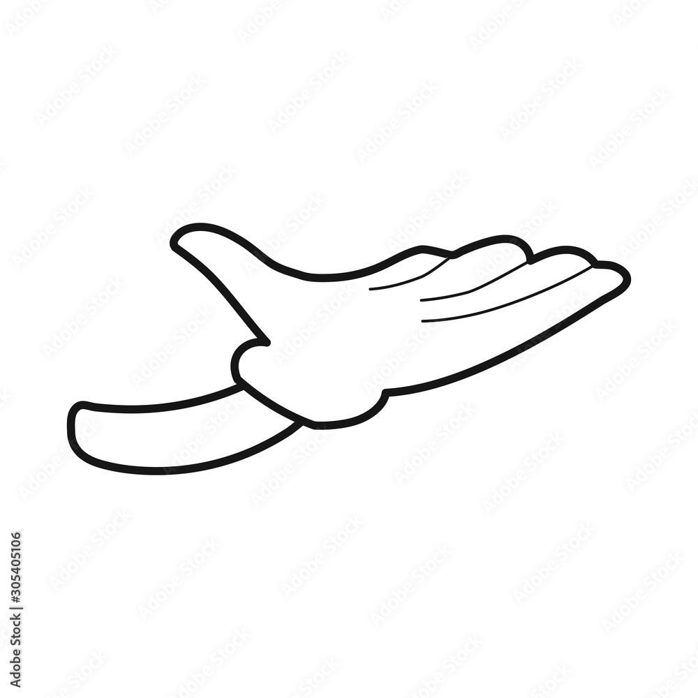 Isolated object of palm and hand logo. Graphic of palm and glove stock symbol for web. Isolated object of palm and hand logo. Graphic of palm and glove stock symbol for web.