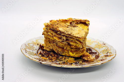 a slice of cake on a plate