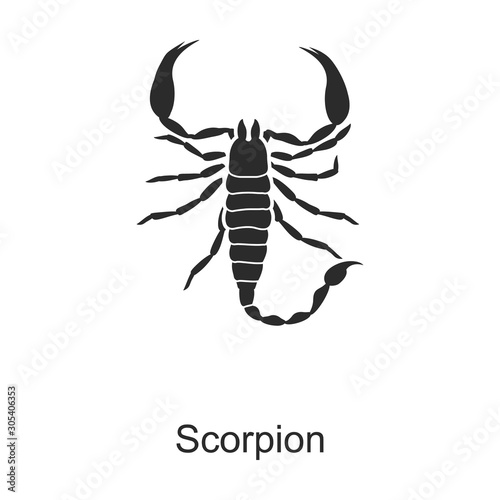 Insect scorpion vector icon.Black vector icon isolated on white background insect scorpion .