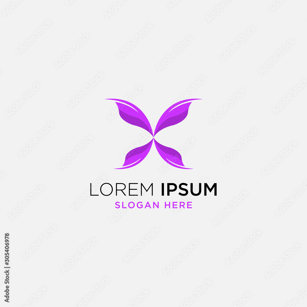 Fototapeta premium butterfly full color logo design template - vector
