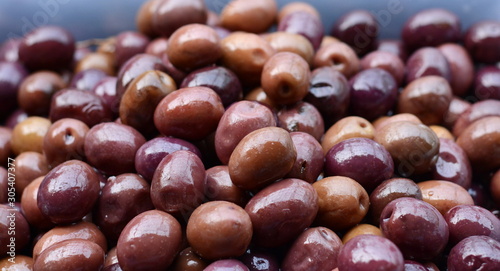 Background of olives close up. Healthy food background. Food concept.