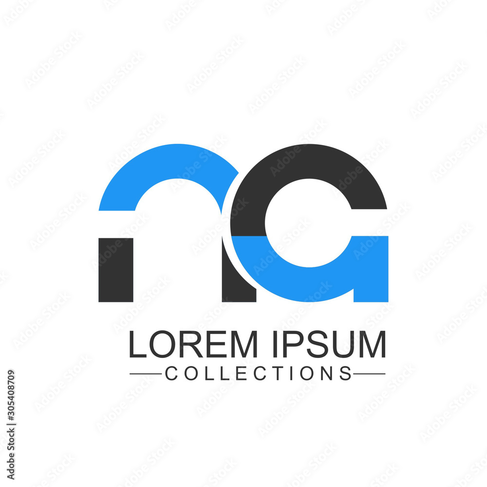Initial Letter NA Linked Design Logo. Vector illustration for web banner, business presentation, advertising material. Initial Letter NA Linked Design Logo. Vector illustration for web banner, business presentation, advertising material.