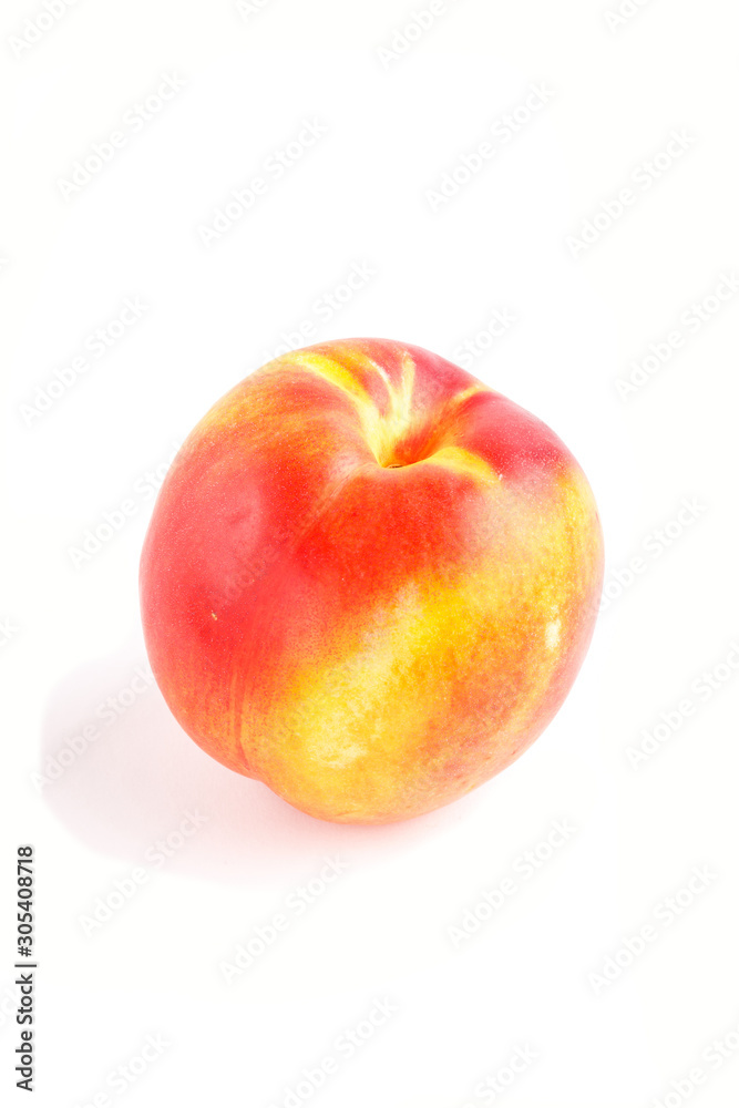 Nectarine isolated on white background. Side view Nectarine isolated on white background. Side view