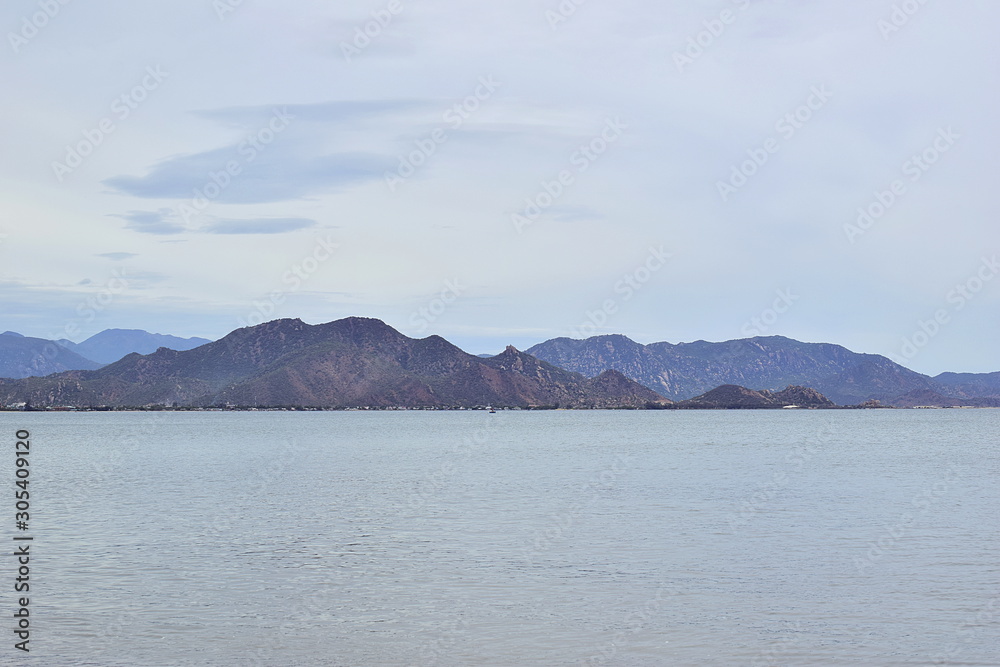 Sea and mountains.