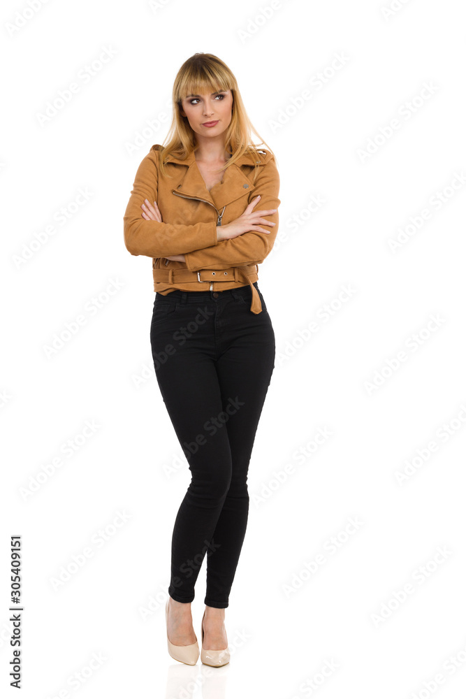 Resentful Yoman Woman Is Standing With Arms Crossed And Looking Away