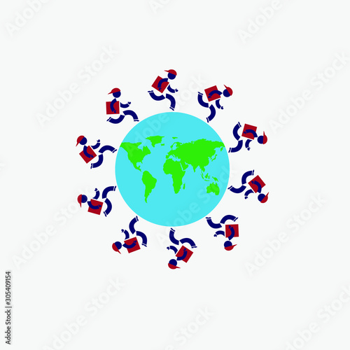 Fast delivery concept. World wide delivery. Courier service.