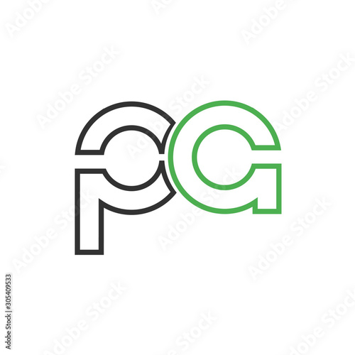 Initial Letter PA Line Logo Template Linked. Vector Icon rounded infinity concept.easy to use and highly customizable. Modern vector illustration