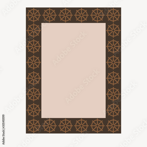 brown frame with helm