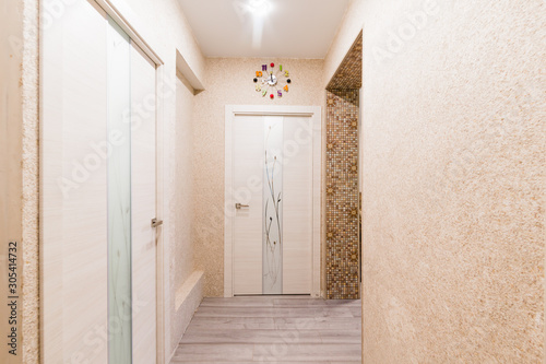 Wallpaper Mural Russia, Moscow- July 08, 2019: interior room apartment. standard repair decoration in hostel Torontodigital.ca