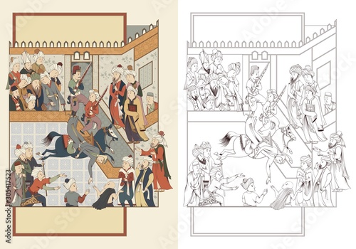 Miniature people and ottoman art, mevlana