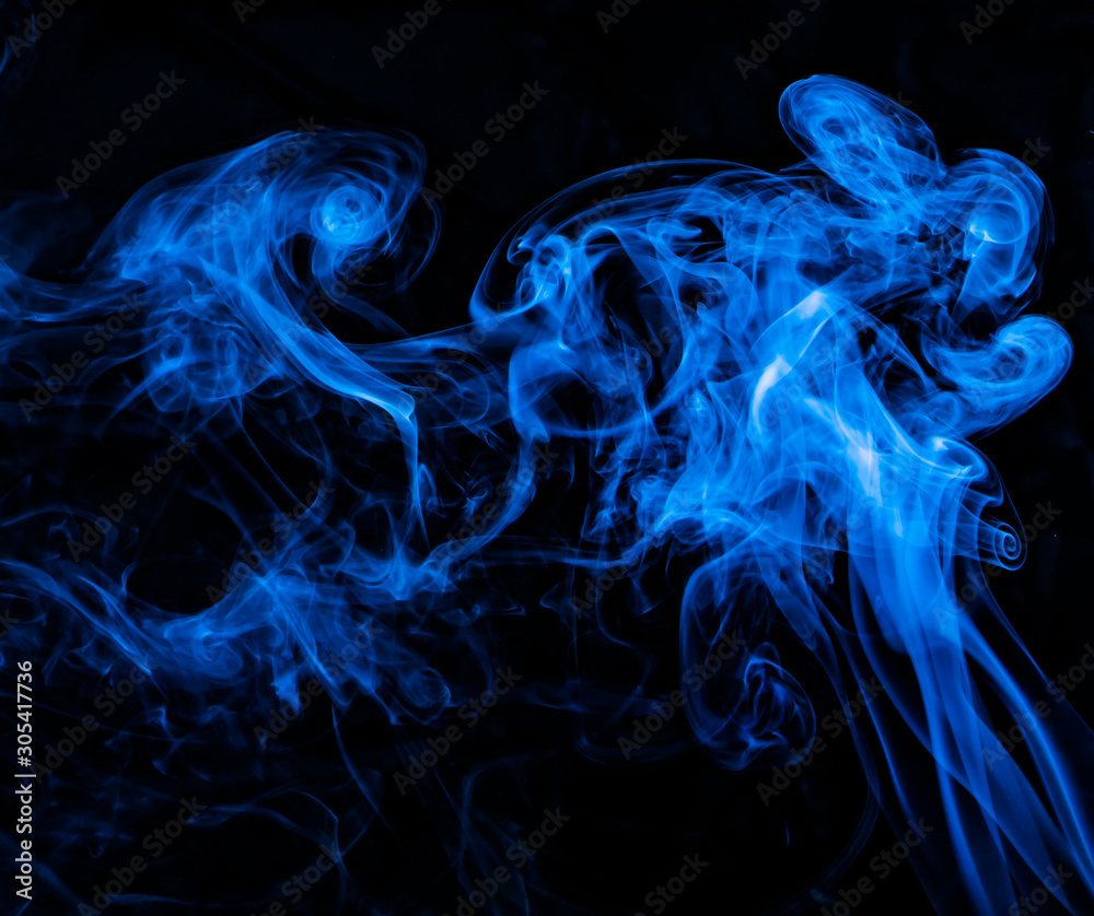 blue smoke on black background blue smoke on black background