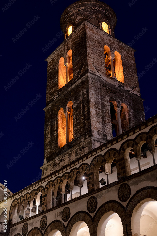 Salerno, Italy: historic cathedral by night Salerno, Italy: historic cathedral by night