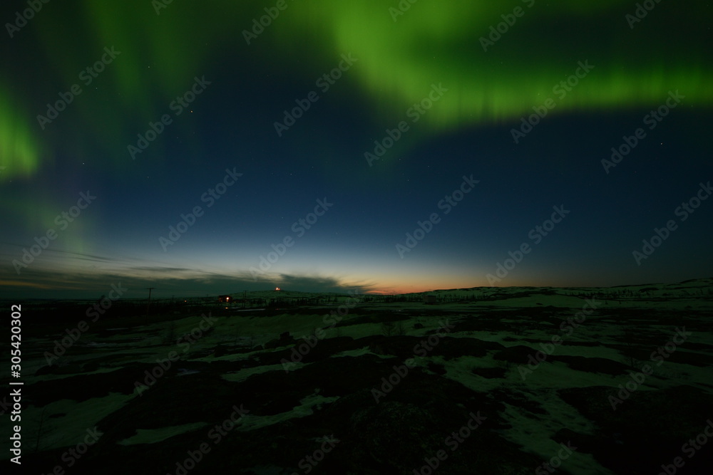 Northern Lights in Nunavik Northern Québec Canada