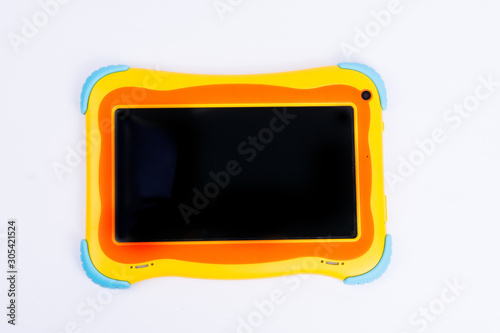 Tablet for kids isolated on white background