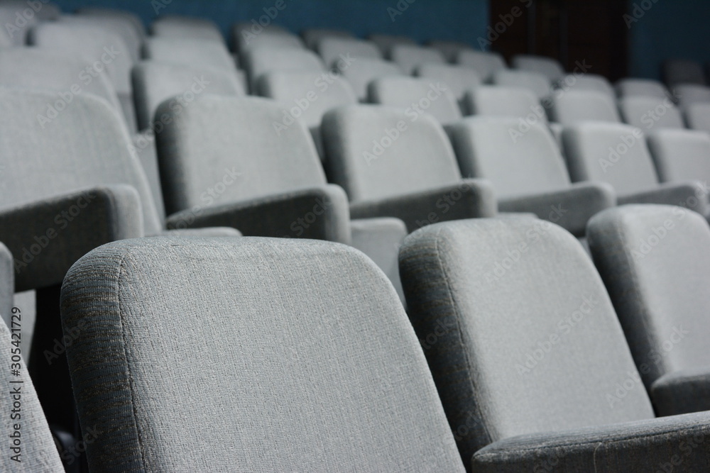 Fototapeta premium Empty rows of theater or movie seats.