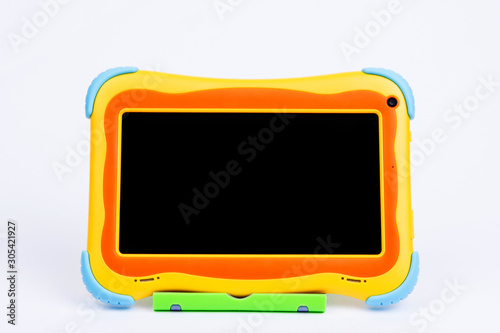 Tablet for kids isolated on white background