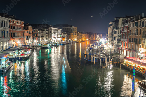 Venice's Grand Canal by night