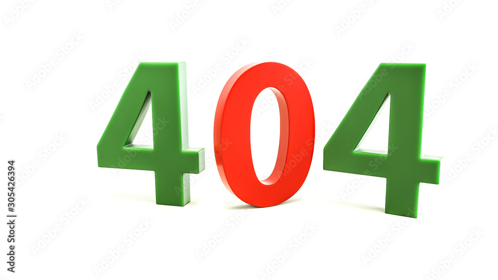 Error 404 page not found concept. Error opening the web page. Website under construction page. Red and green 404 isolated on white Error 404 page not found concept. Error opening the web page. Website under construction page. Red and green 404 isolated on white